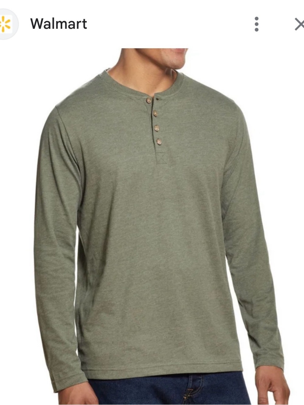 Weatherproof Men's Long Sleeve Henley in Olive SIZE XL